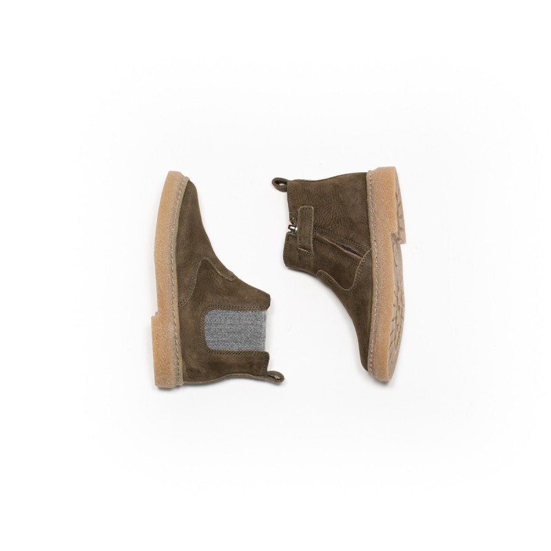 POM D'API - Trix Jod Zip Nubuck Kaki
