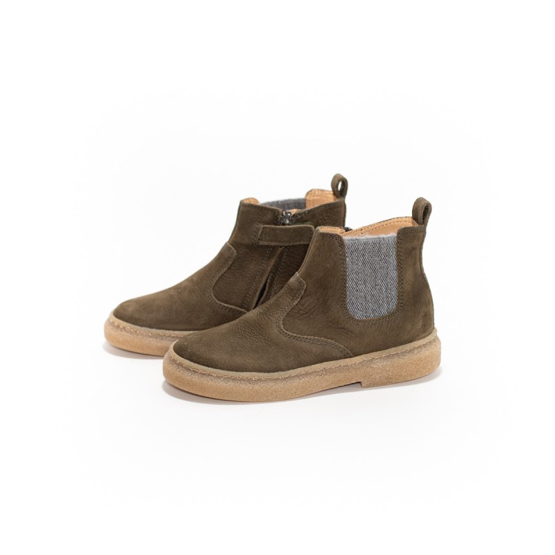 POM D'API - Trix Jod Zip Nubuck Kaki