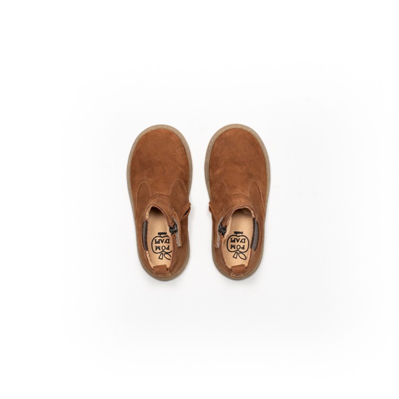POM D'API - Trix Jod Zip Nubuck Cognac