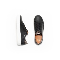 SMS Olia Mouton Lave Noir/Guepard Beige Fd-Sne