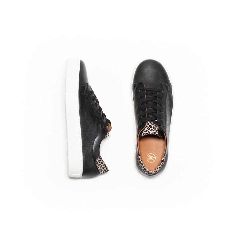 SMS Olia Mouton Lave Noir/Guepard Beige Fd-Sne