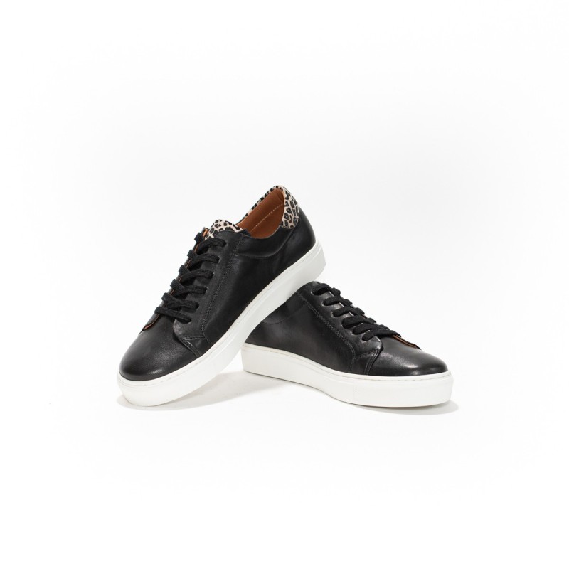 SMS Olia Mouton Lave Noir/Guepard Beige Fd-Sne