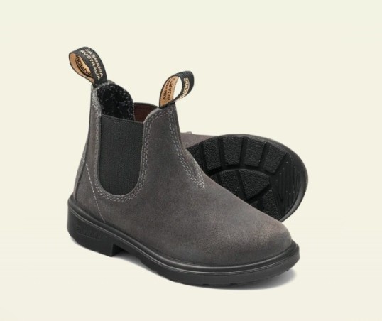 BLUNDSTONE Chelseaboots 2594 Kid's Waxed Suède Steel Grey