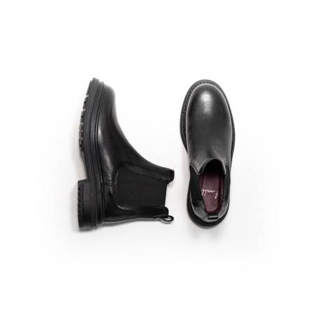 Chelsea boots noires femme Aliwell cuir nappa | Victoire