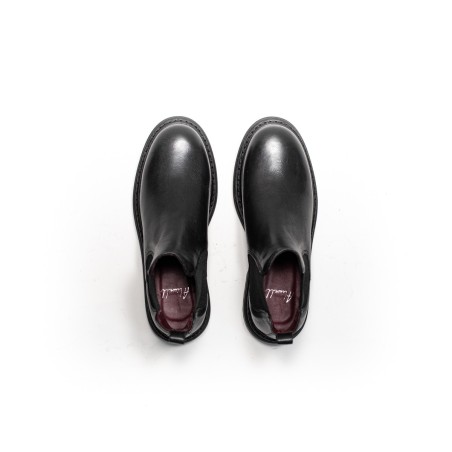 Chelsea boots noires femme Aliwell cuir nappa | Victoire