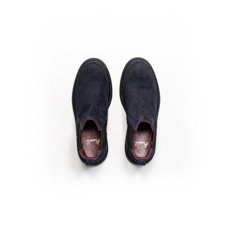 ALIWELL Chelsea Boots Laki Alco Velours Bleu Nuit