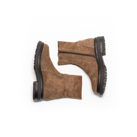 ALIWELL Boots Flynt Alco Velours Noisette
