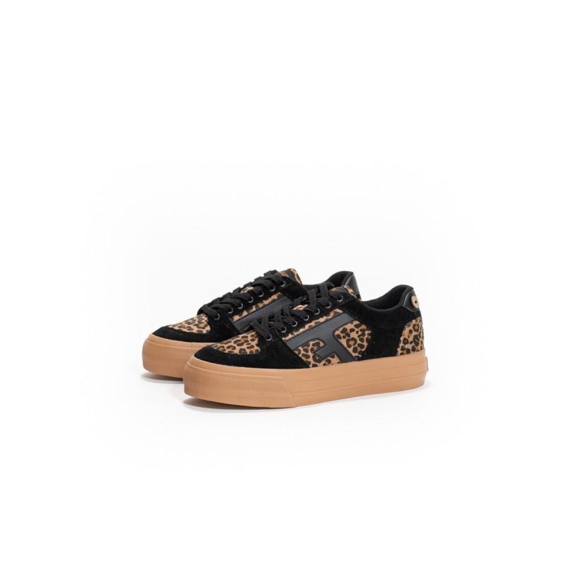 FAGUO - Walnut PLatform Tennis Wov-Suède BLA26