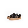 FAGUO - Walnut PLatform Tennis Wov-Suède BLA26