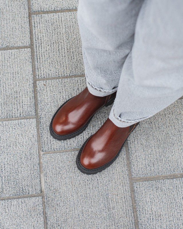 MAISON TOUFET Joyce Cuir Glacé Whisky