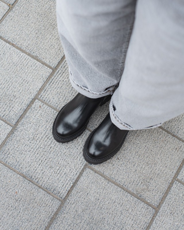 MAISON TOUFET Joyce Cuir Glacé Noir