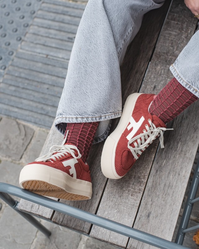 FAGUO -  Walnut Platform Tennis Woven BUR00
