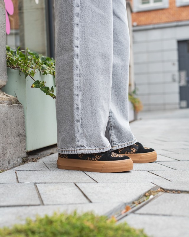 FAGUO - Walnut PLatform Tennis Wov-Suède BLA26