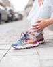 FLOWER MOUNTAIN Yamano 3 Woman Suède/Nylon Petrol-Stone-Beige