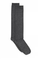 MP DENMARK Wool/Cotton Knee Socks 484/Dark Grey Melange