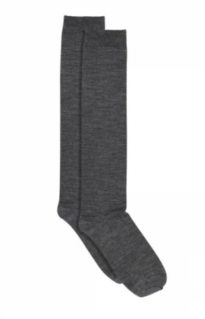 MP DENMARK Chaussette Wool/Cotton Knee 484/Dark Grey Melange