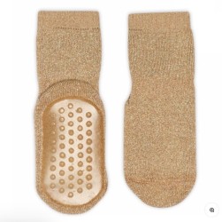 MP DENMARK Celina Glitter Socks Anti-Slip 162/Golden Tan