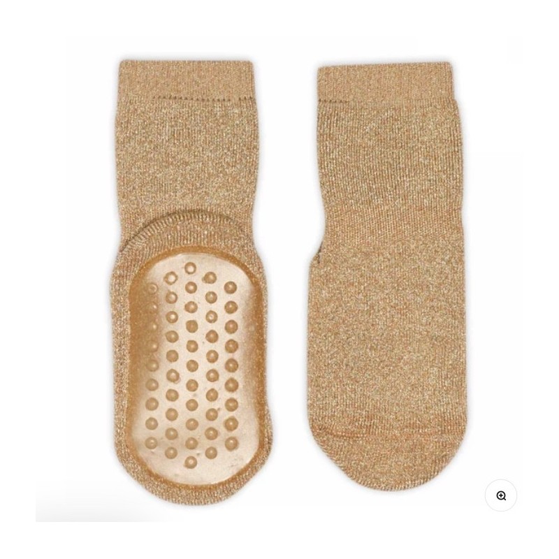 MP DENMARK Celina Glitter Socks Anti-Slip 162/Golden Tan