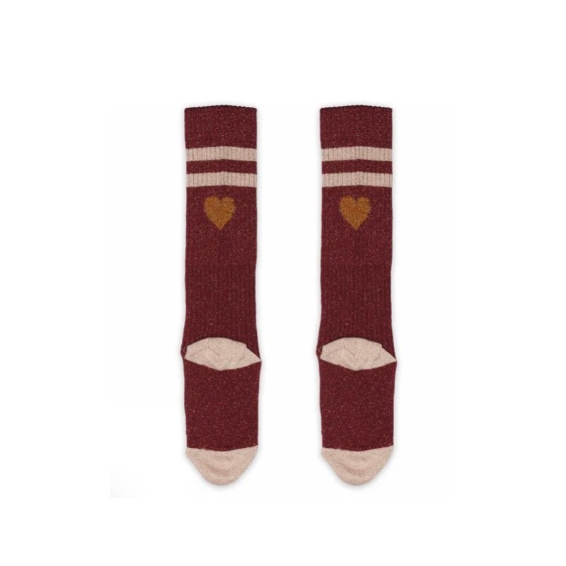 MP DENMARK Elga Glitter Socks 1451/Wine Red