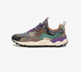 FLOWER MOUNTAIN Yamano 3 Uni Suède/Pony Darkgrey-Anthracite-Bottle