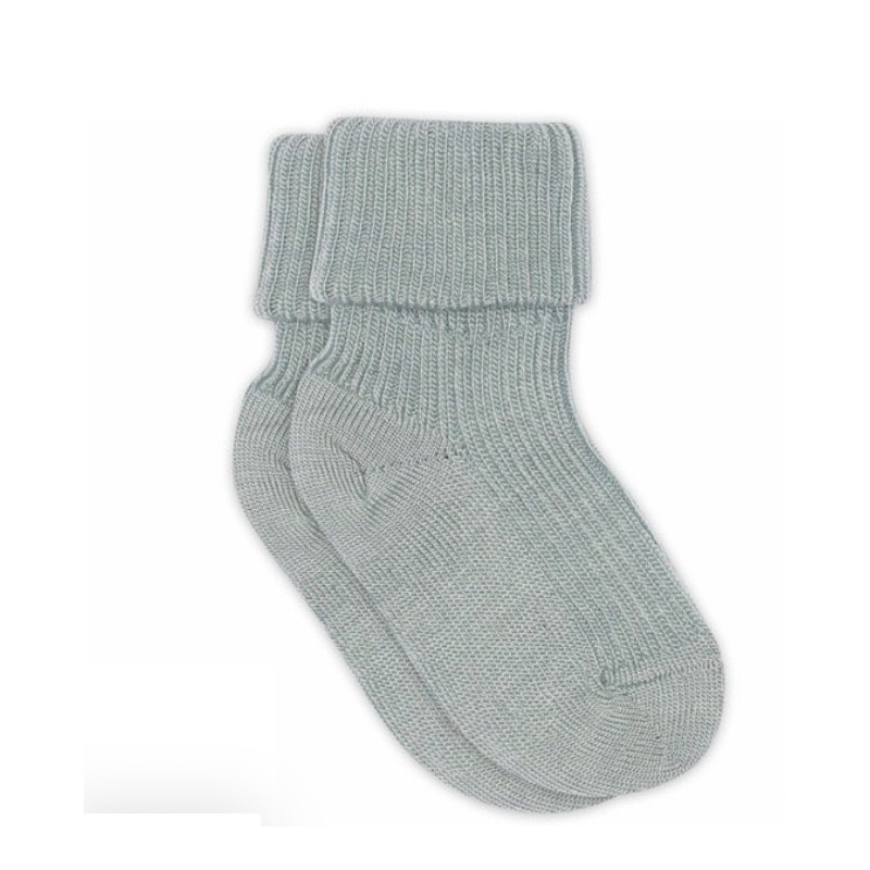 MP DENMARK Wool Rib Baby Socks 4082/Gray Mist