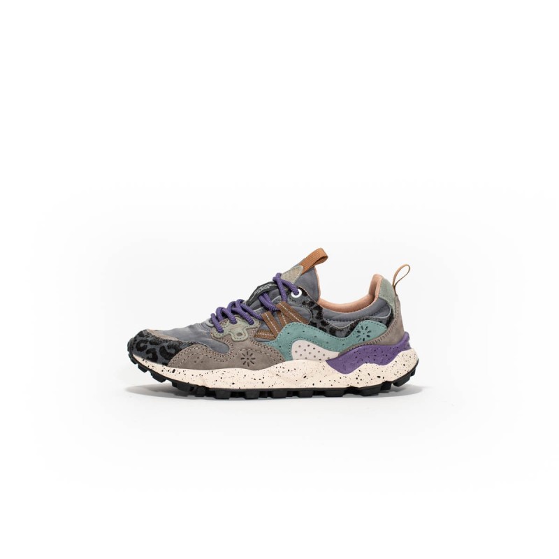 FLOWER MOUNTAIN Yamano 3 Uni Suède/Pony Darkgrey-Anthracite-Bottle