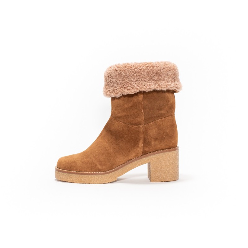 MAISON TOUFET Emiliana Cuir Velours Camel