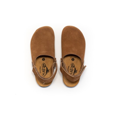 PLAKTON Mules Oslo Afelpado Grueso Roble