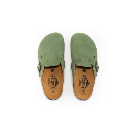 PLAKTON Mules Blogg Afelpado Aloe