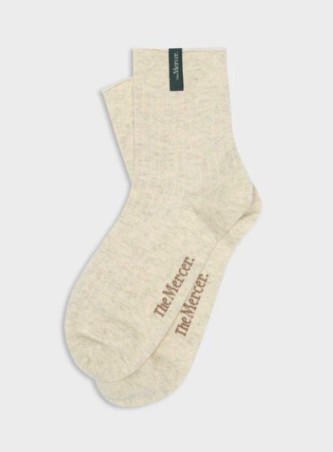 MERCER Label Socks Sand