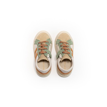 NATURINO Zylka Zip Suède/Nappa Sand-Milk