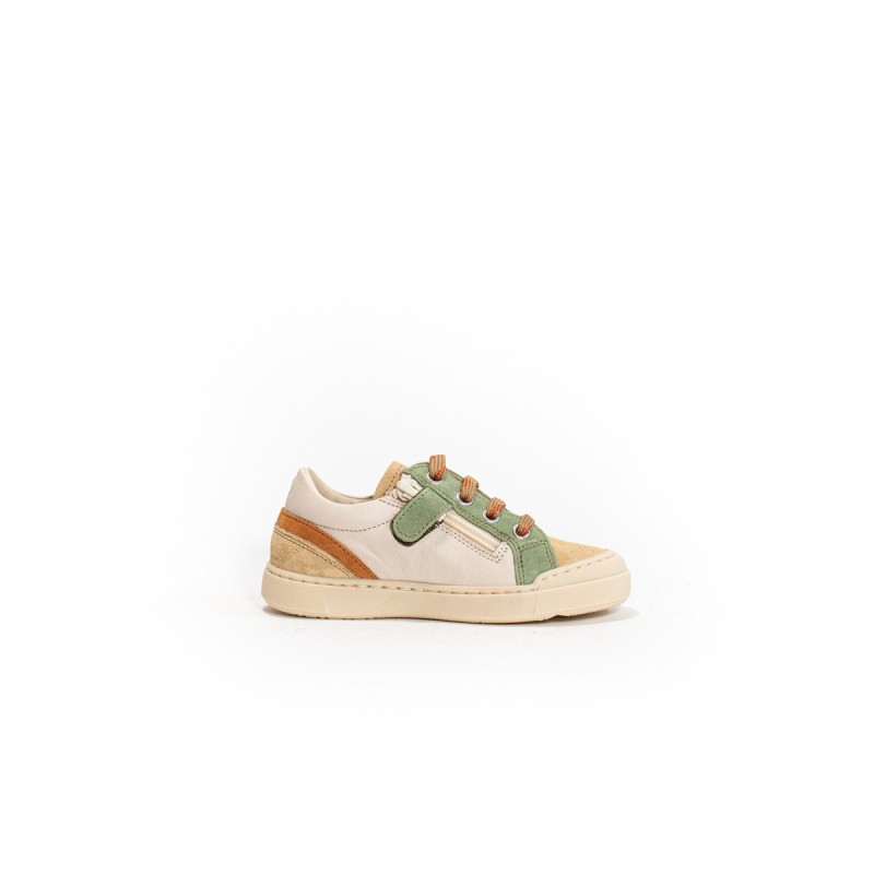 NATURINO Zylka Zip Suède/Nappa Sand-Milk