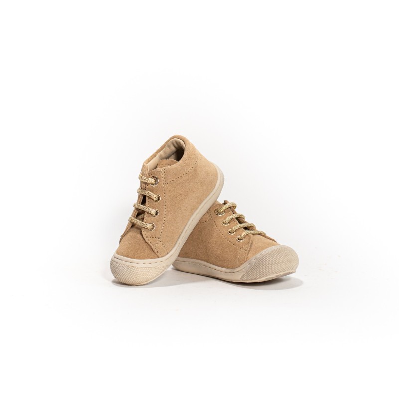 NATURINO Cocoon Suède Sand-Platinum/White