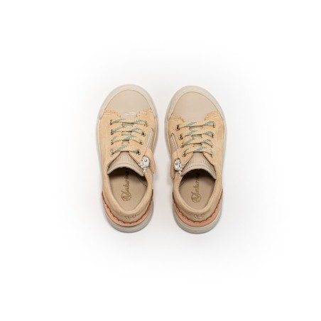 NATURINO Basket Lioris Zip Naplak/Metallic Latte-Vanilla-Rose