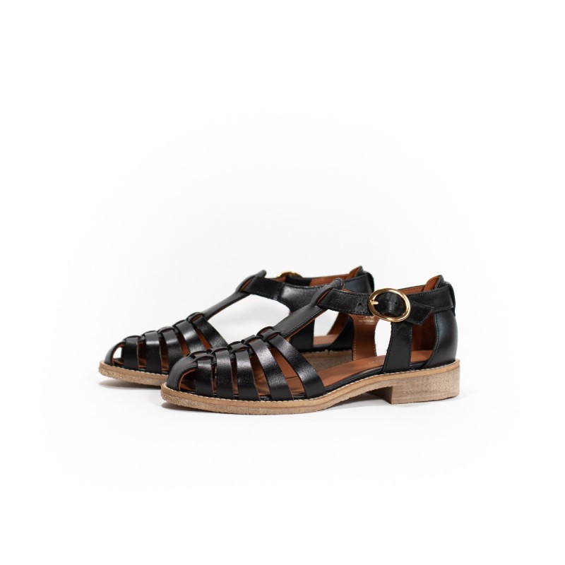 MAISON TOUFET Suzanne Cuir Lisse Noir