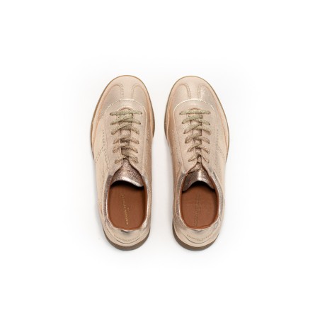 MAISON TOUFET Solveig Cuir Pailleté Doré Clair