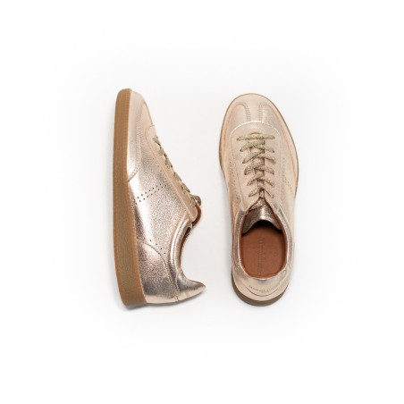 MAISON TOUFET Solveig Cuir Pailleté Doré Clair