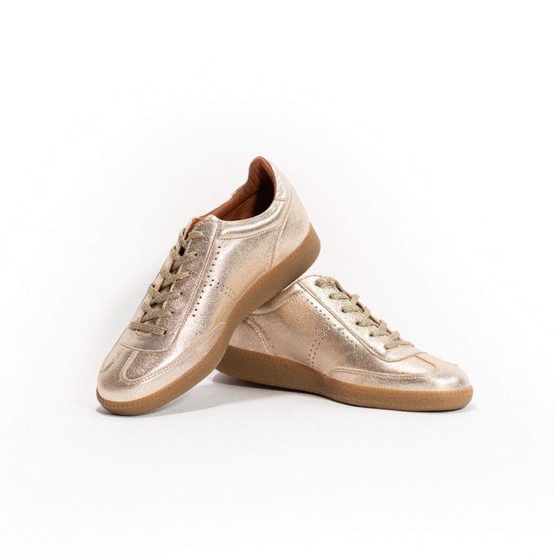 MAISON TOUFET Solveig Cuir Pailleté Doré Clair