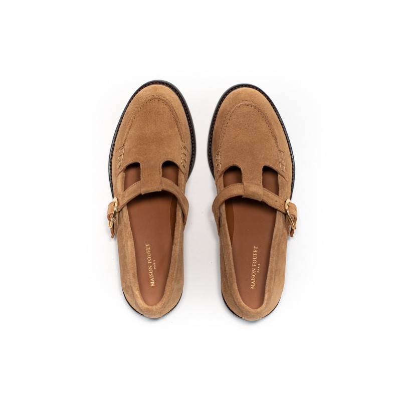 MAISON TOUFET Anne Cuir Velours Camel