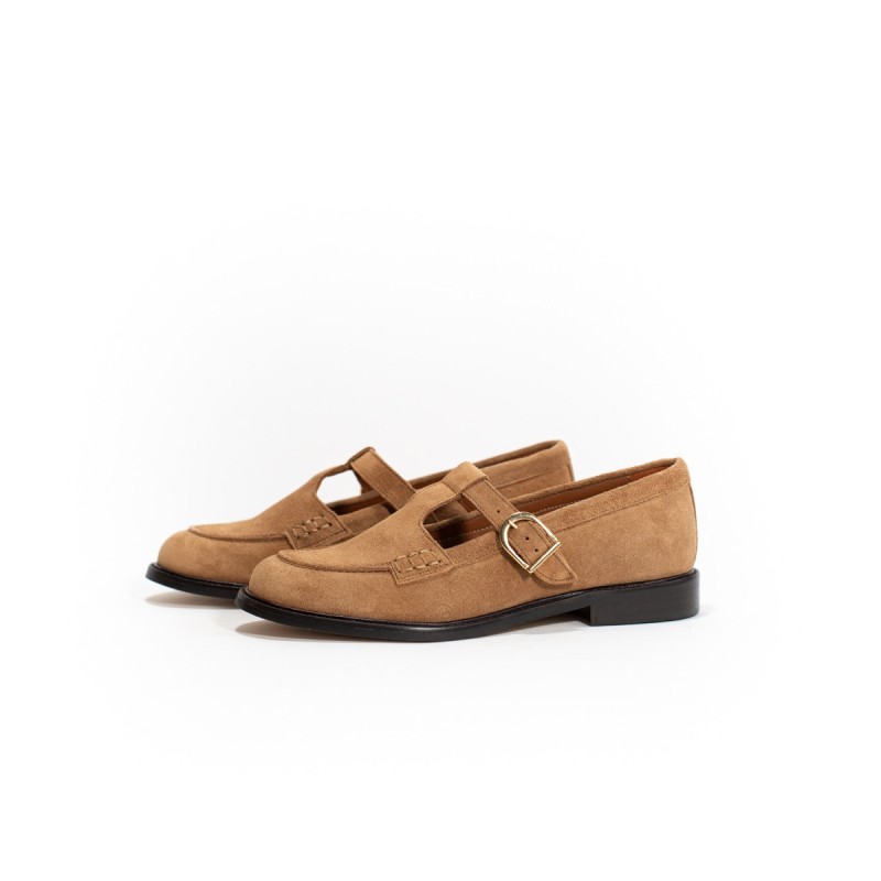 MAISON TOUFET Anne Cuir Velours Camel