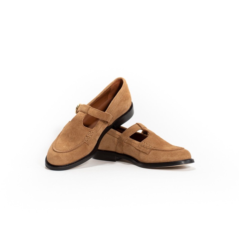 MAISON TOUFET Anne Cuir Velours Camel