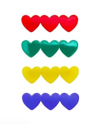 MIMI&LULA Heart Acetate Clips Multi