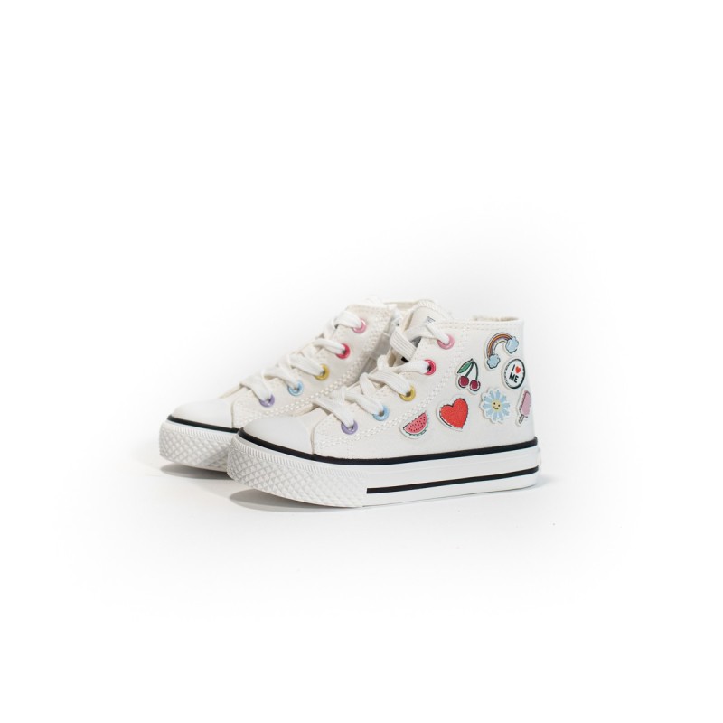 NATURINO Ylfas Canvas/Patches White-Multicolor