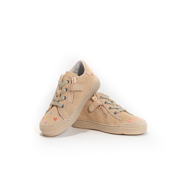 NATURINO EINDHOVEN Zip Suède Heart Vanilla