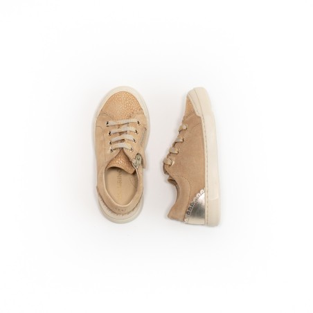 NATURINO Basket Lioris Zip Suède Savage/Metallic/Sand-Platinum