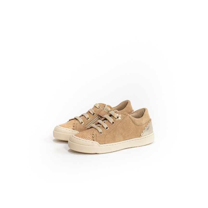NATURINO Lioris Zip Suède Savage/Metallic/Sand-Platinum