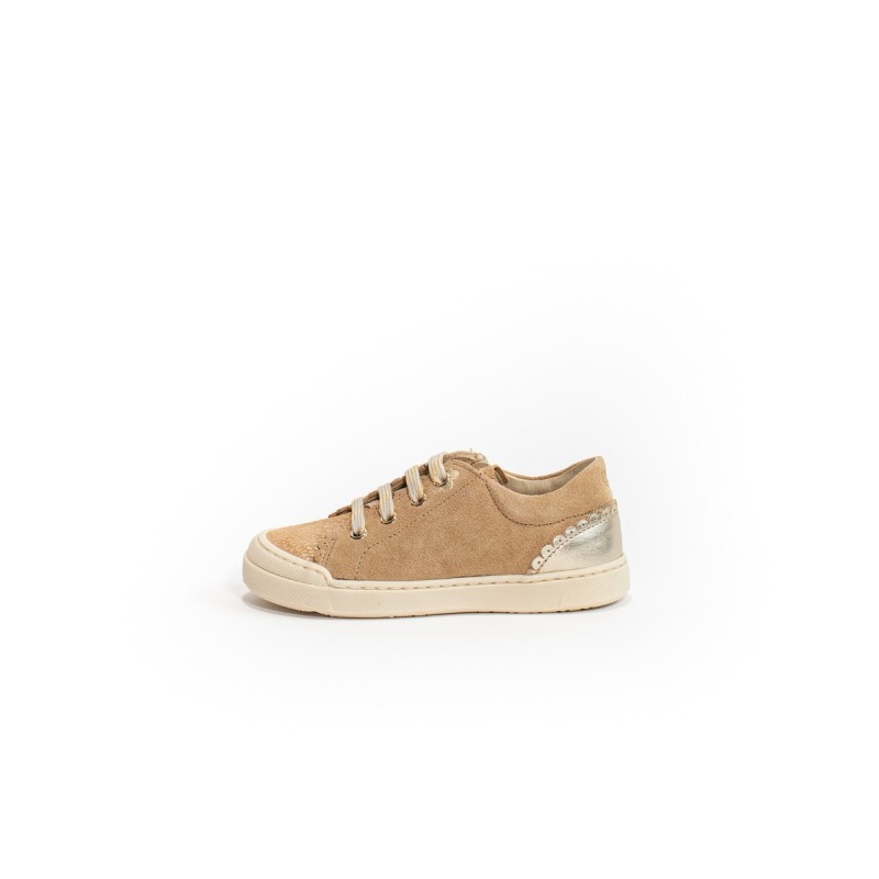 NATURINO Lioris Zip Suède Savage/Metallic/Sand-Platinum