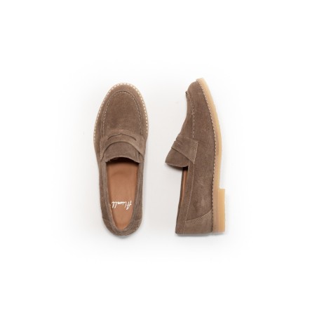 Mocassins Aliwell Pariz cuir velours fango