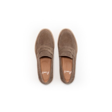 Mocassins Aliwell Pariz cuir velours fango