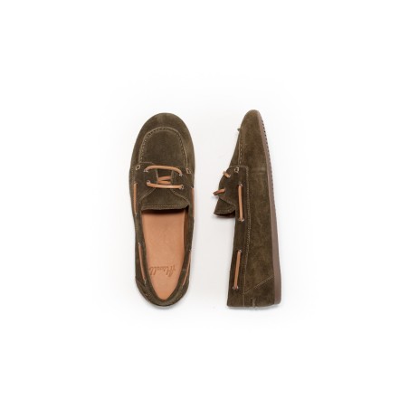 Mocassins Aliwell Dova Vel Olive – Femme | Victoire Chaussures